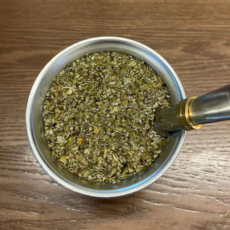 Mate de Acero Inoxidable 240ml con Bombilla y Cepillo