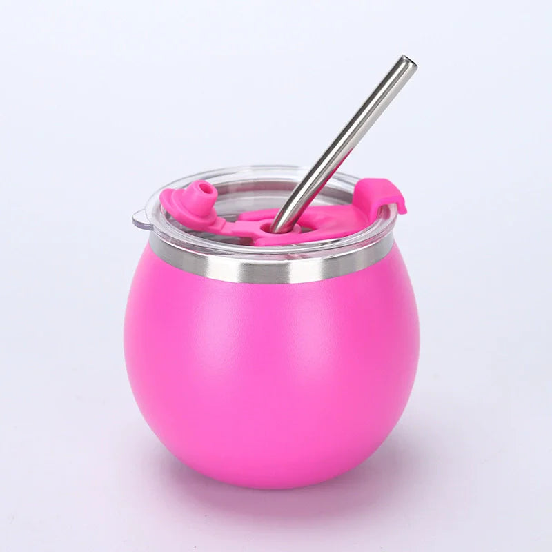 Mate de Acero Inoxidable 150 ml con Tapa