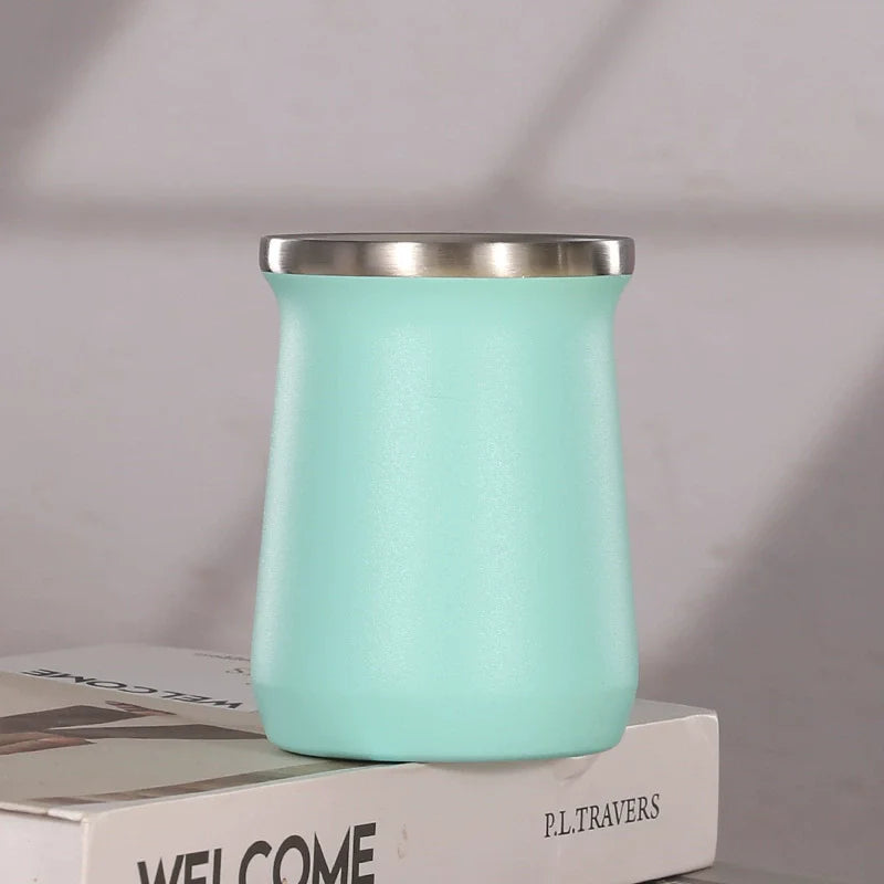 Mate Térmico de Acero Inoxidable 240 ml con Tapa