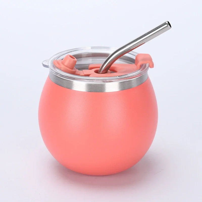 Mate de Acero Inoxidable 150 ml con Tapa