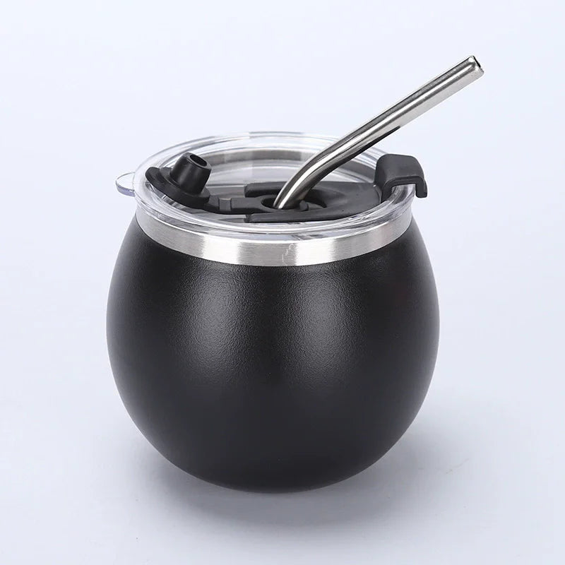 Mate de Acero Inoxidable 150 ml con Tapa