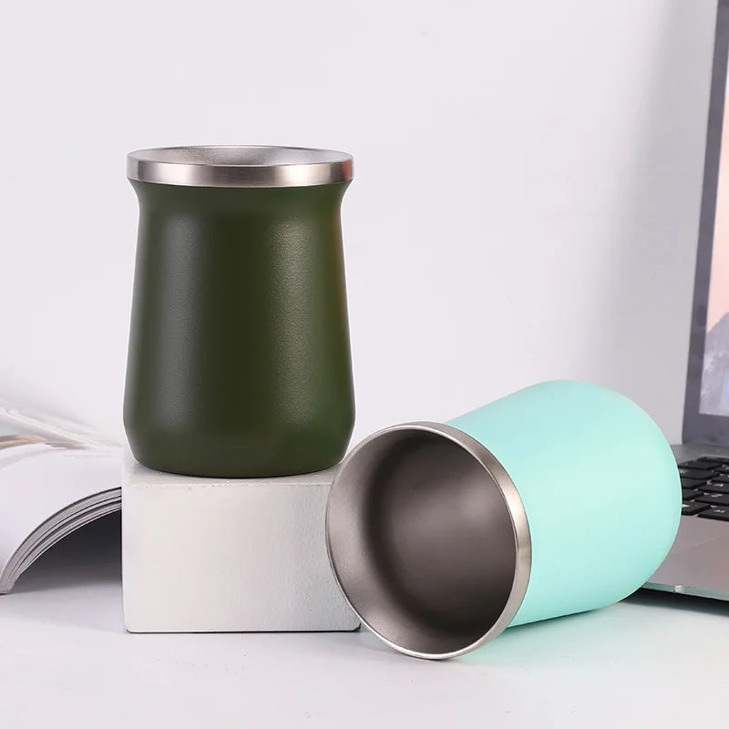 Mate Térmico de Acero Inoxidable 240 ml con Tapa