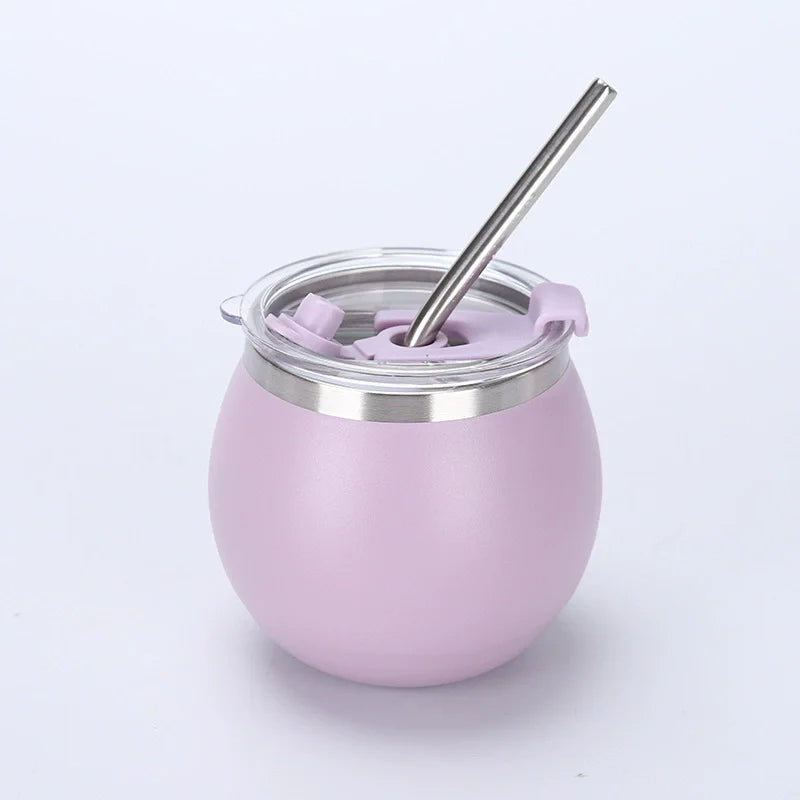 Mate de Acero Inoxidable 150 ml con Tapa