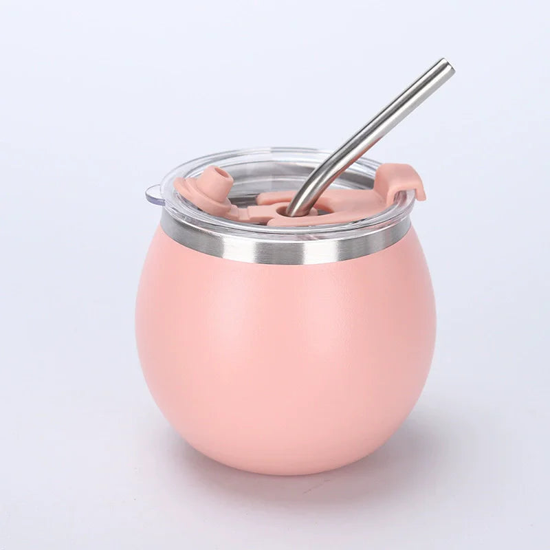 Mate de Acero Inoxidable 150 ml con Tapa