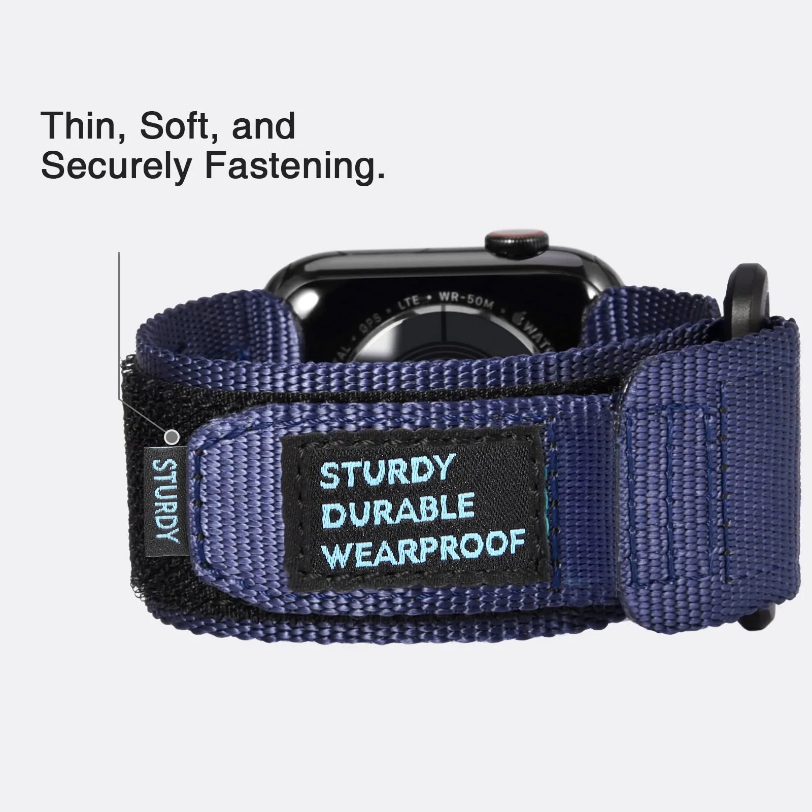 Tactical Nylon Strap for Apple Watch – Durable, Breathable & Secure Fit (38–49mm)