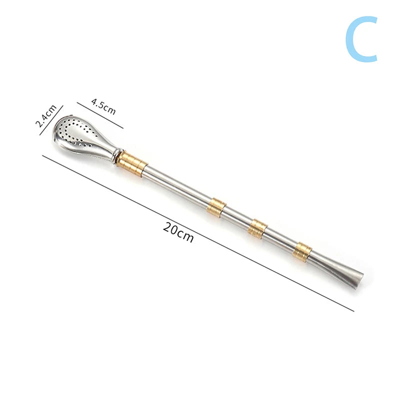 Bombilla Cuchara de Acero Inoxidable Extraible 20 cm