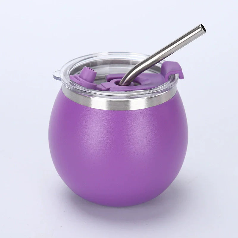 Mate de Acero Inoxidable 150 ml con Tapa