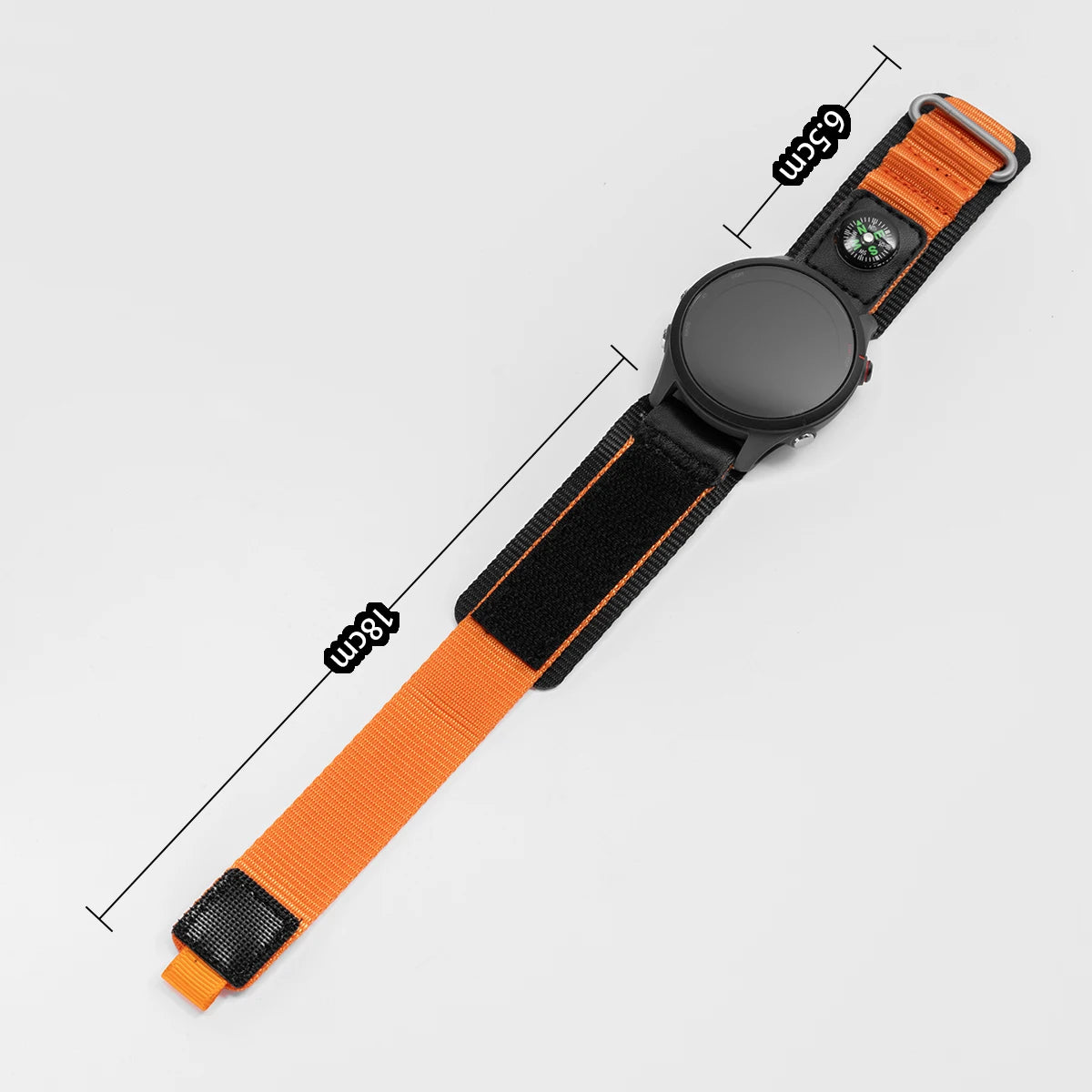 Premium Tactical Nylon Watch Band 20mm/22mm – Rugged Compass Sport Strap for Samsung Galaxy Watch, Huawei, Xiaomi, Amazfit & More