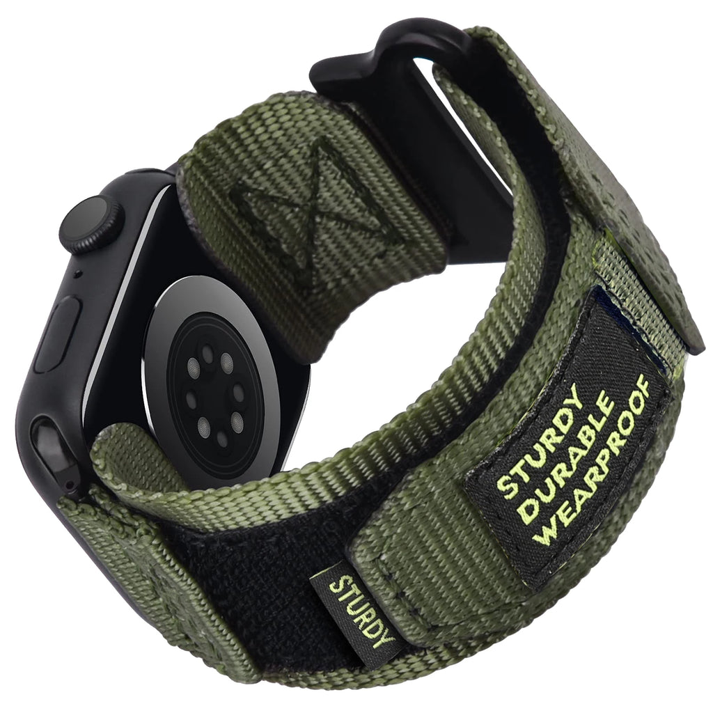 Taktisches Nylonarmband für Apple Watch – Robust, atmungsaktiv & sicherer Sitz (38–49mm)