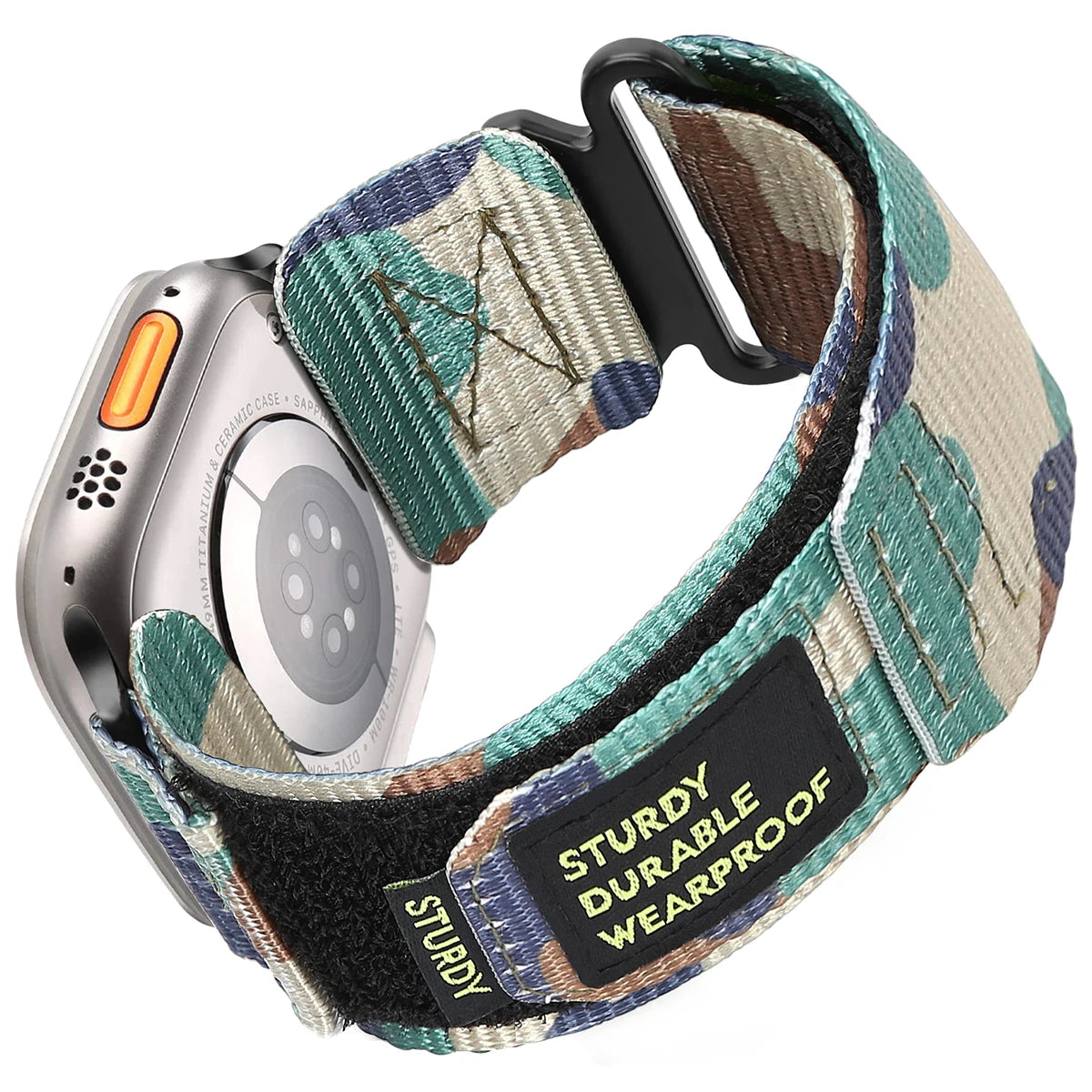 Tactical Nylon Strap for Apple Watch – Durable, Breathable & Secure Fit (38–49mm)