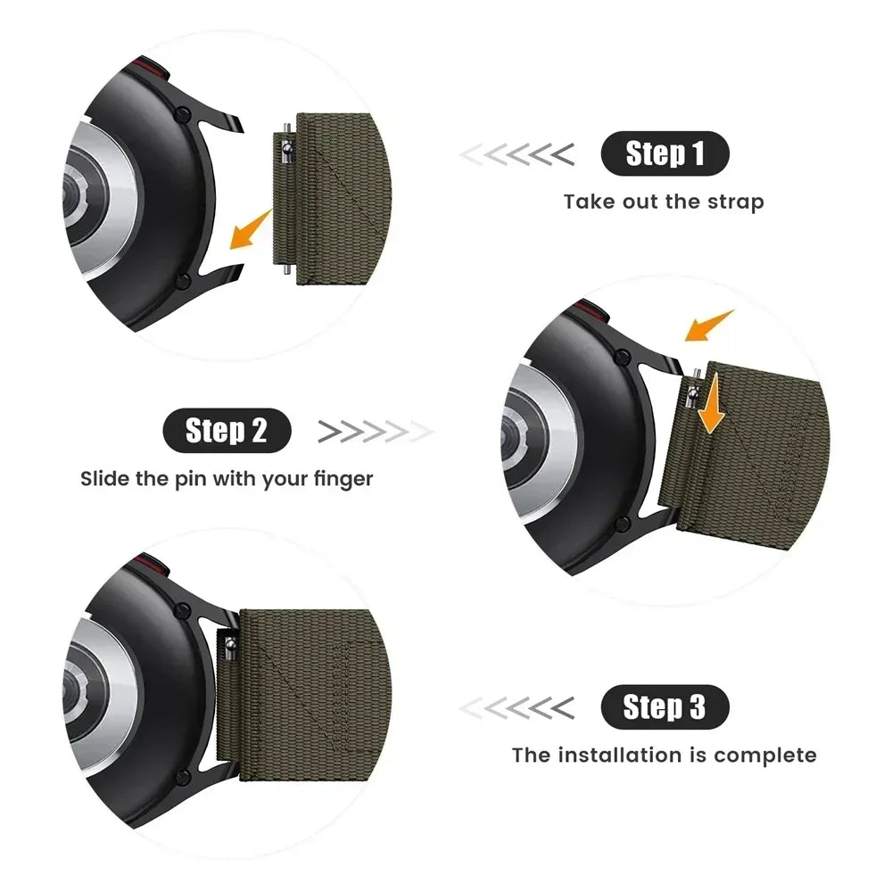 Correa táctica de nailon para Xiaomi Watch (22 mm) – Diseñada para deporte y uso diario