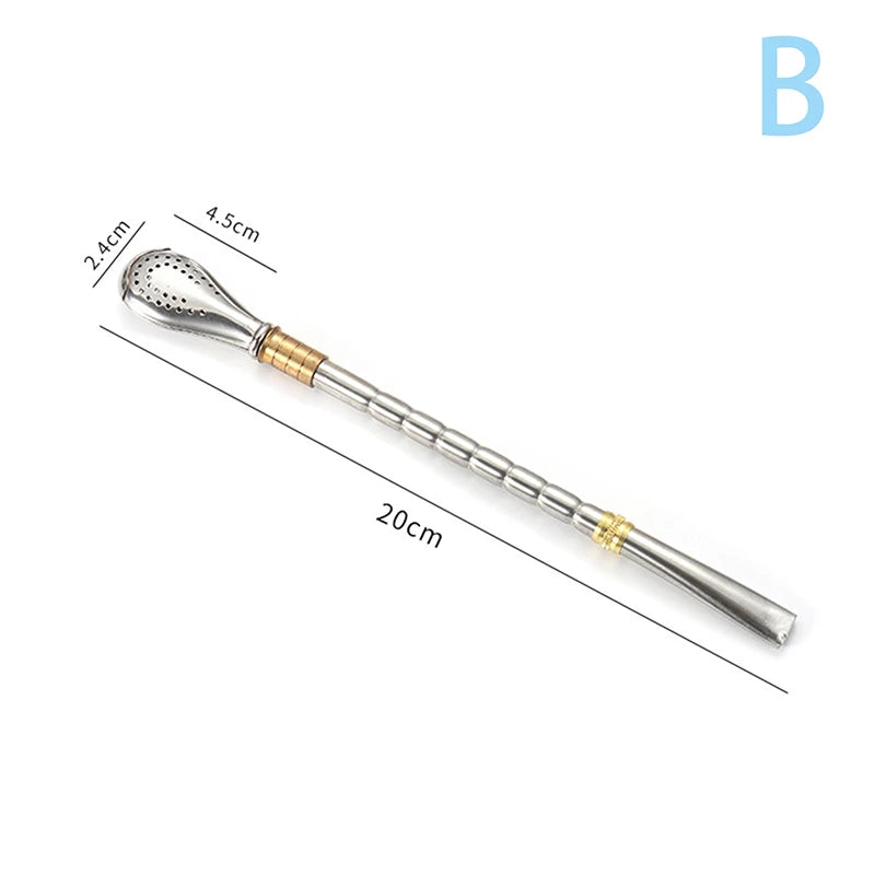 Bombilla Cuchara de Acero Inoxidable Extraible 20 cm