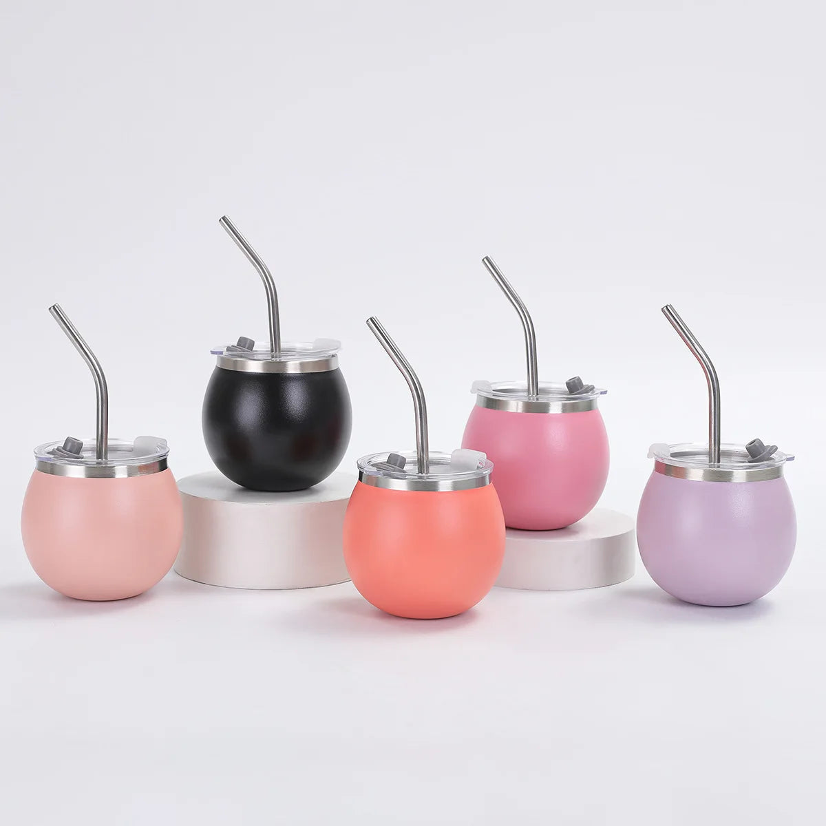 Mate de Acero Inoxidable 150 ml con Tapa