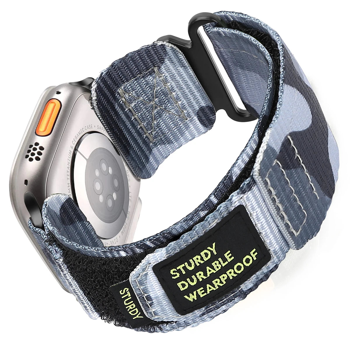 Tactical Nylon Strap for Apple Watch – Durable, Breathable & Secure Fit (38–49mm)