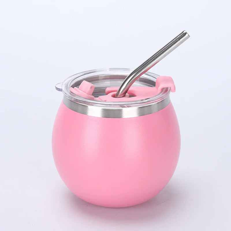 Mate de Acero Inoxidable 150 ml con Tapa