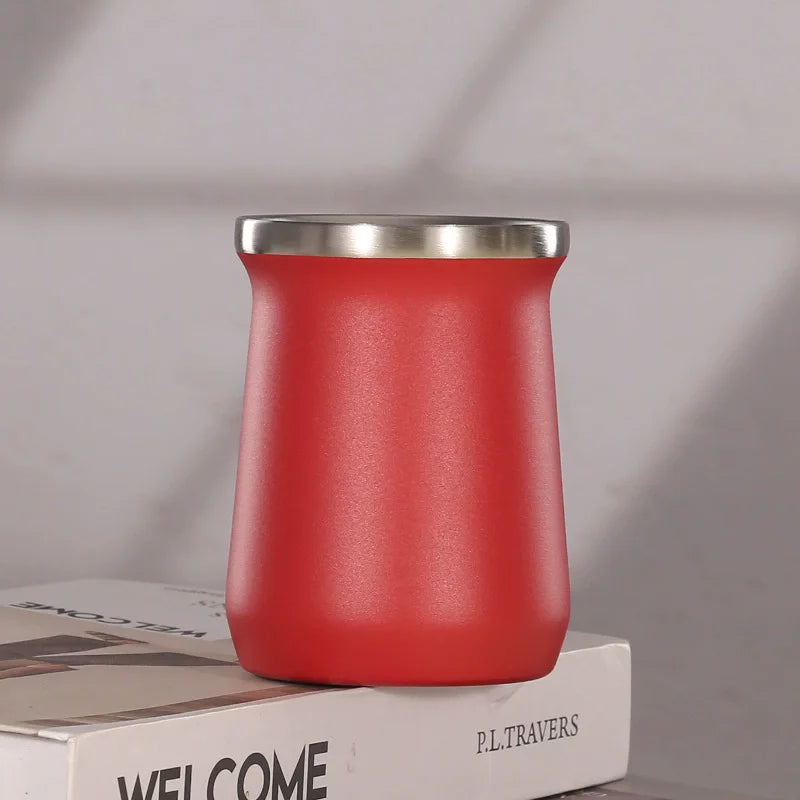 Mate Térmico de Acero Inoxidable 240 ml con Tapa